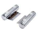 4 Replacement Chrome Feet Bed Legs,  Settee Sofa Chairs, Pipe Shaped Legs for Beds, Furniture Legs x 4